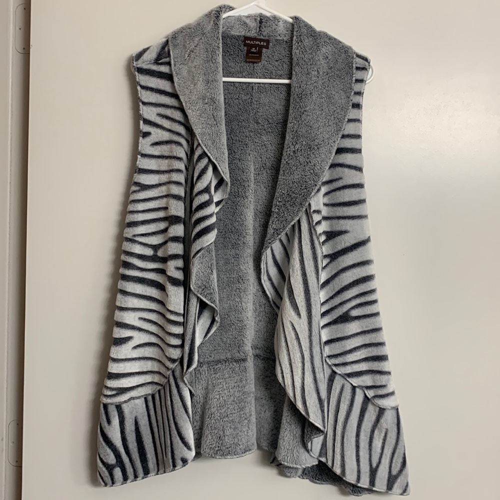 Multiples- Grey, zebra print vest